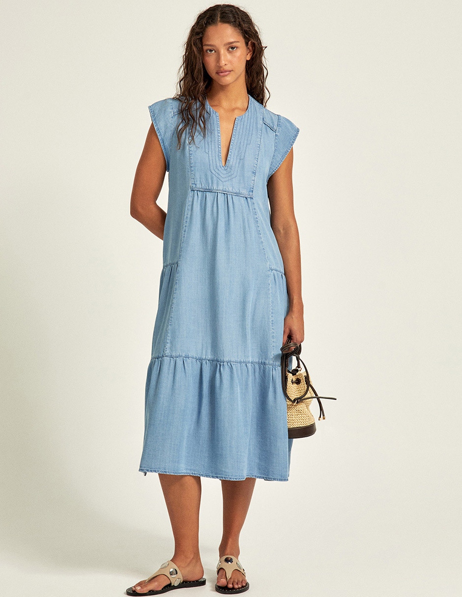 Vestido Midi Casual Sfera Para Mujer