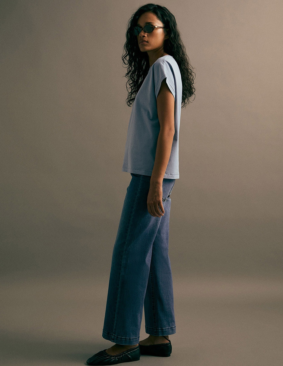 Jeans straight para mujer 4