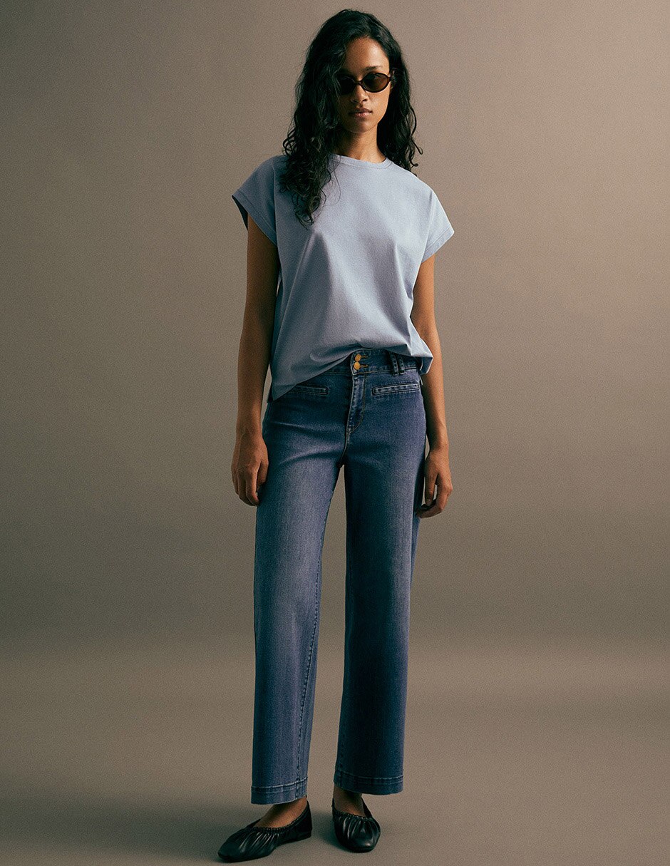 Jeans straight para mujer 7