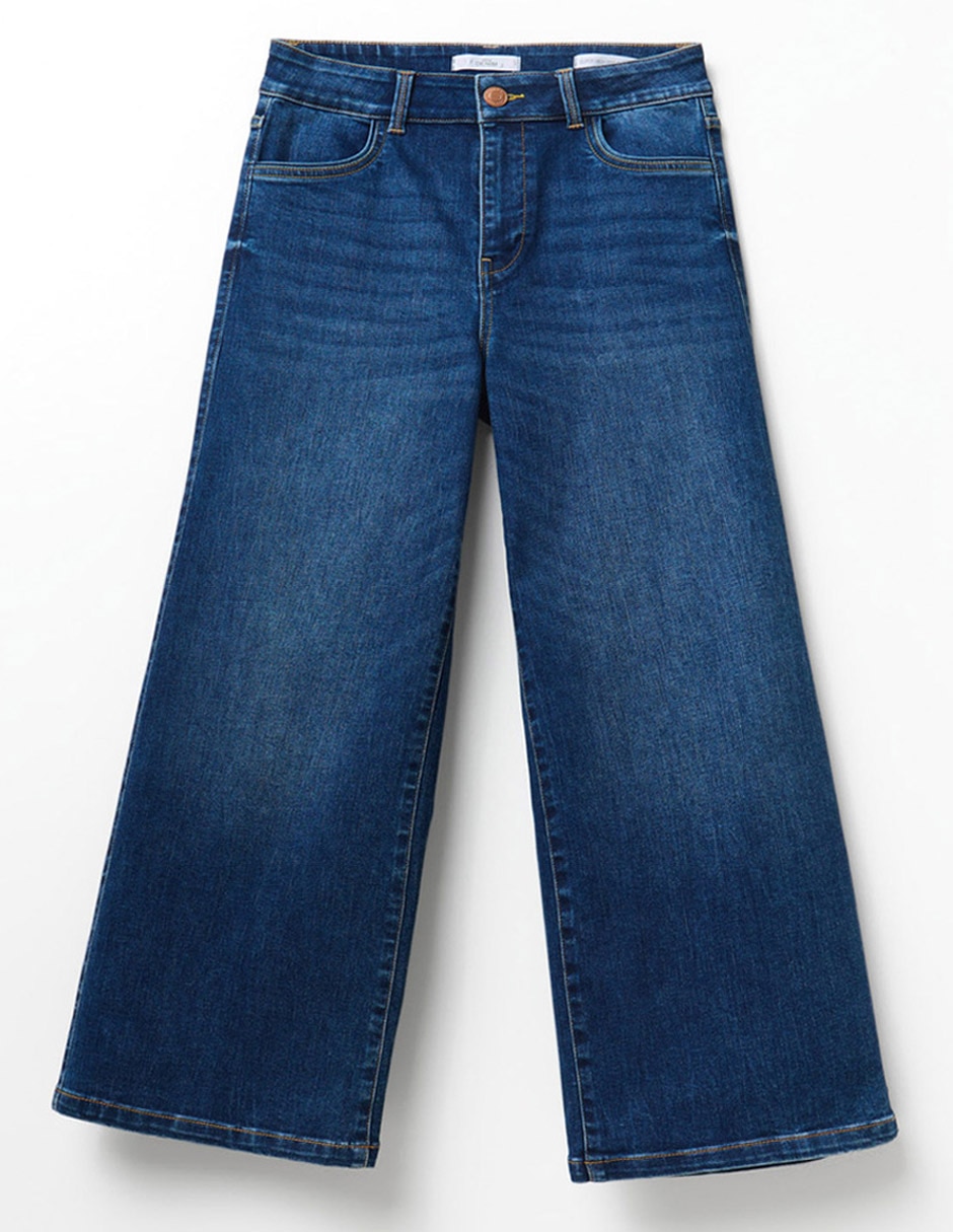 Jeans coulotte wide leg para mujer Jeans coulotte wide leg para mujer