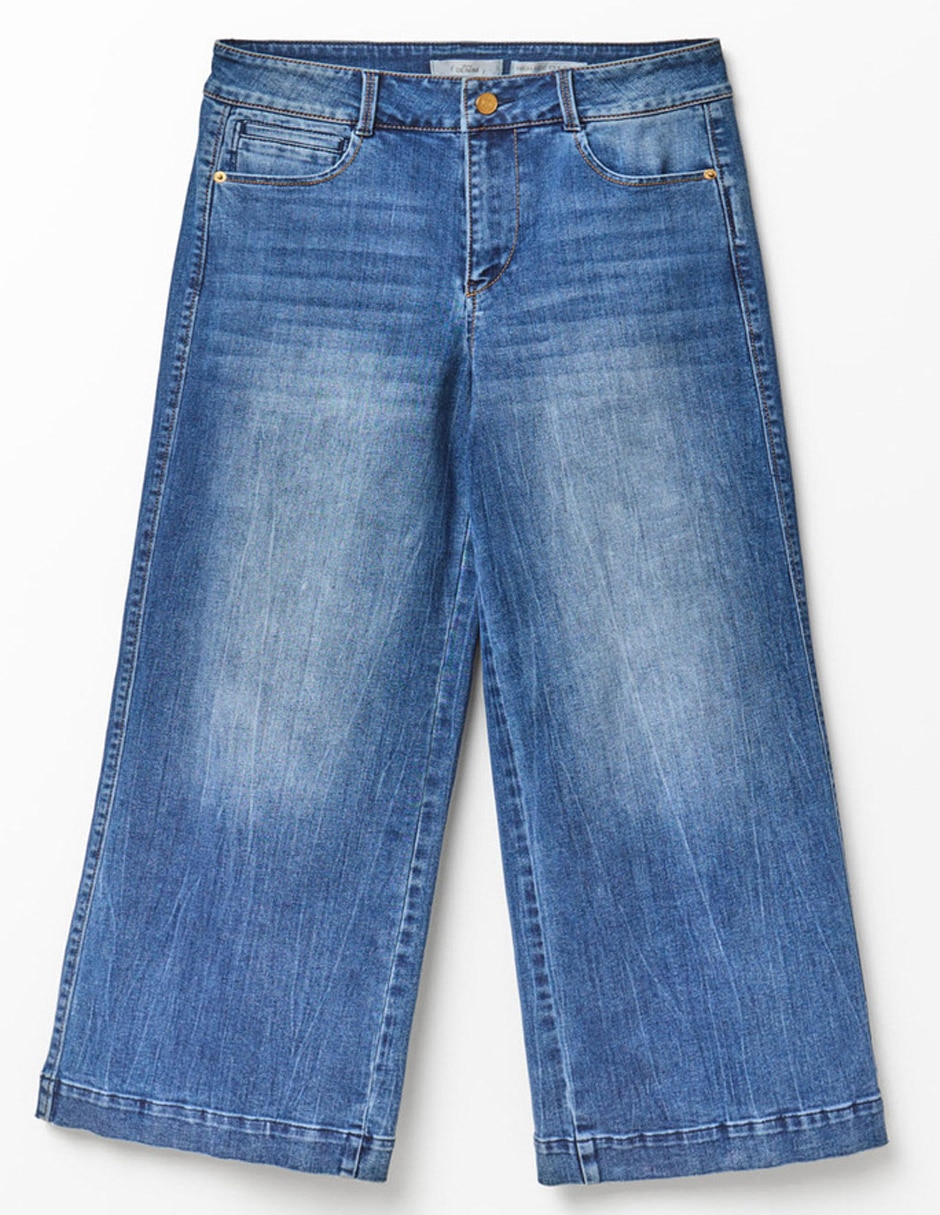 Jeans coulotte amplio para mujer Jeans coulotte amplio para mujer